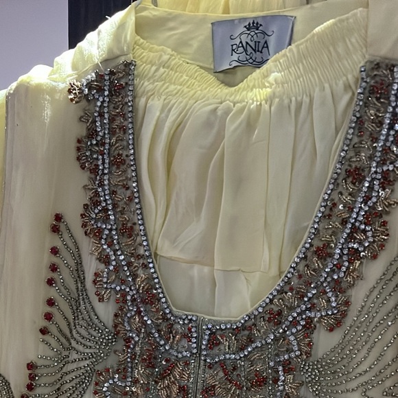 Yellow Designer Anarkali Suit - Picture 2 of 3